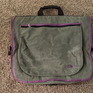 The North Face Olive and Purple Garment Bag